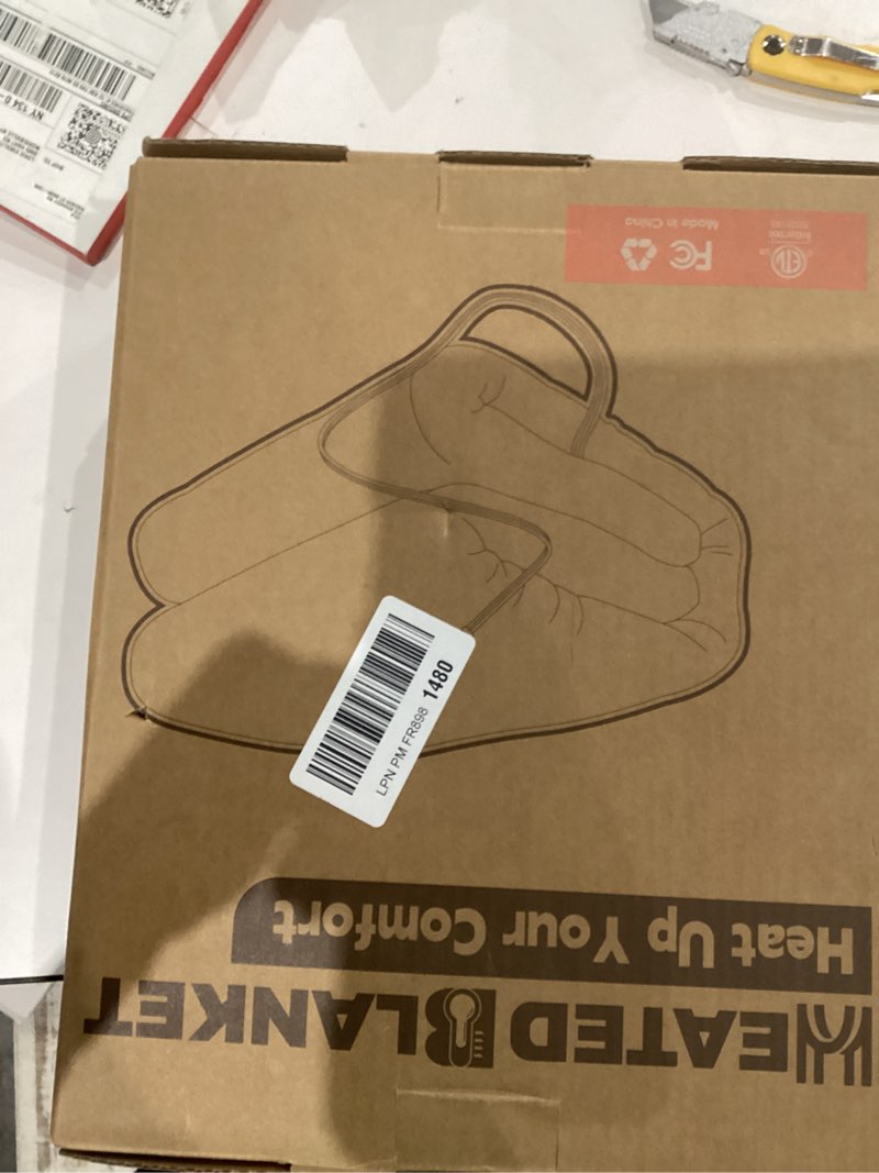 Condition photo showing As Is for Minervada Heated Blanket Electric Blanket Full Size 72''x84'', Soft Flannel Heating Blanket with 1-10 Hour Auto Off - 9 Heat Settings - Machine Washable - Light Grey 01 - Light Grey 72''x84''(Full)