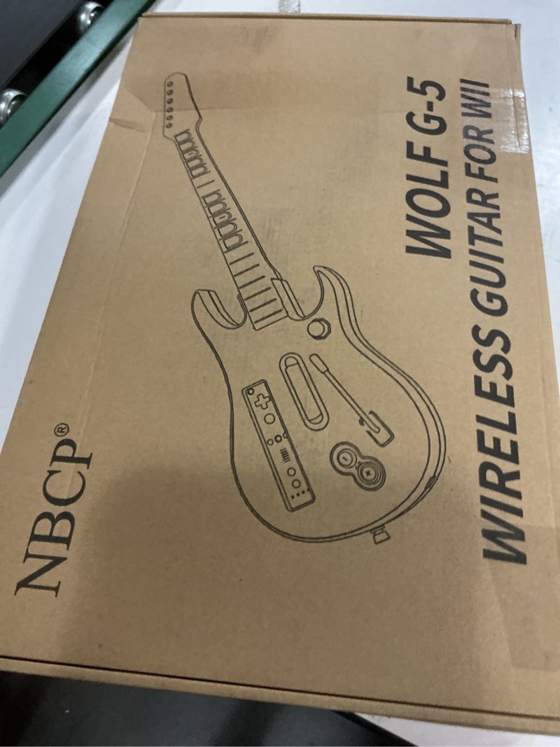 Condition photo showing New/Like New for DOYO Wireless Wii Guitar Hero Controller for Nintendo Wii, Compatible with Guitar Hero and Rock Band 2 Games with Adjustable Strap, Black (10 key) Black?10 key?