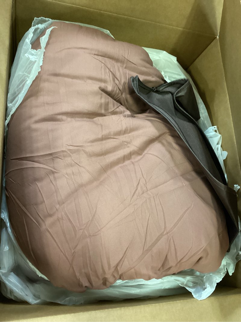 Condition photo showing As Is for pureant brick red comforter sets queen solid dark rust red bedding comforters modern plain purplish cotton bed quilts women girls blackish red warm blankets pure dark brown red durable bedding vintage 1-brick red queen(90"*90"-comforter)