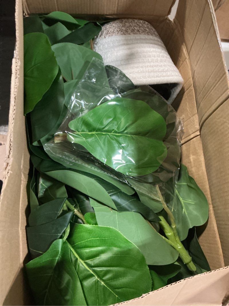 Condition photo showing Good Condition for der rose 2 pack 30" artificial fiddle leaf fig tree with warm led lights – battery powered, mid-size fake plants for living room, bedroom, entryway & home decor 30" without led lights
