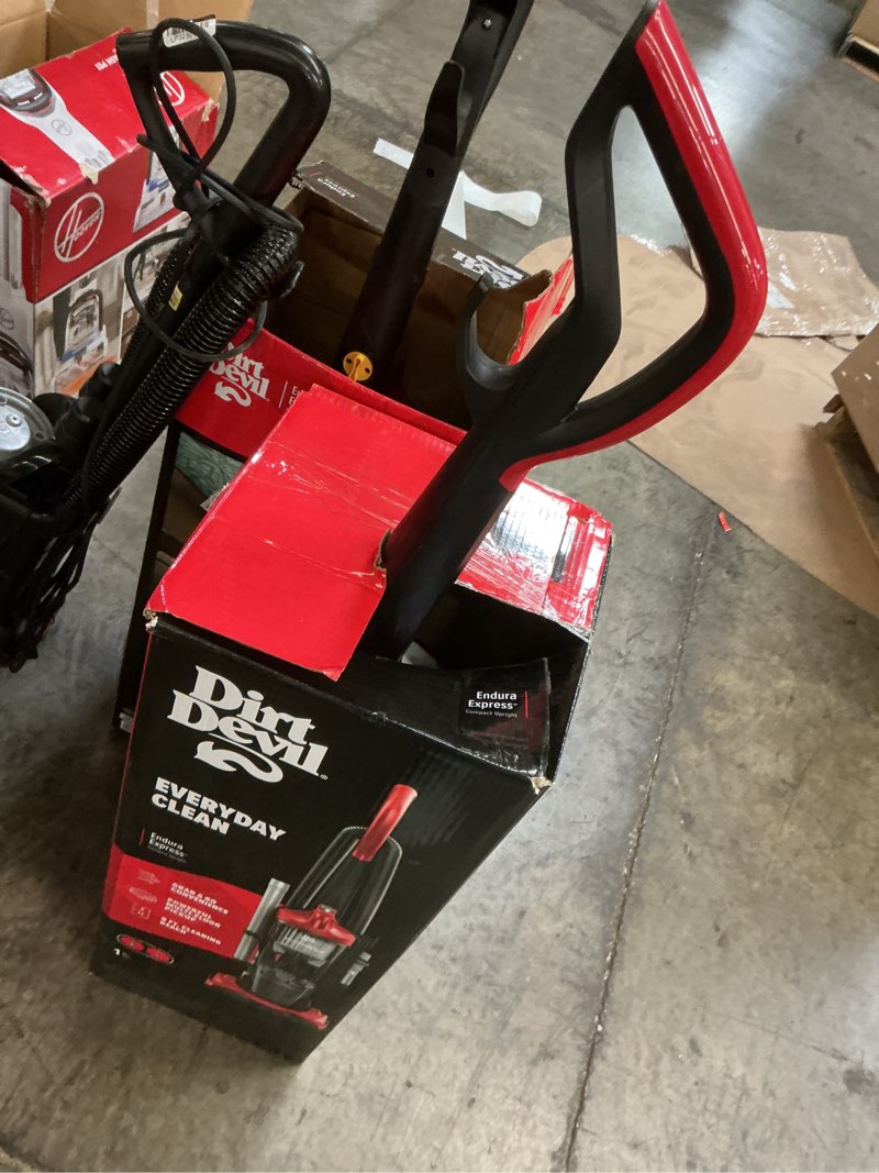Condition photo showing As Is for dirt devil upright vacuum cleaners - hepa filtration