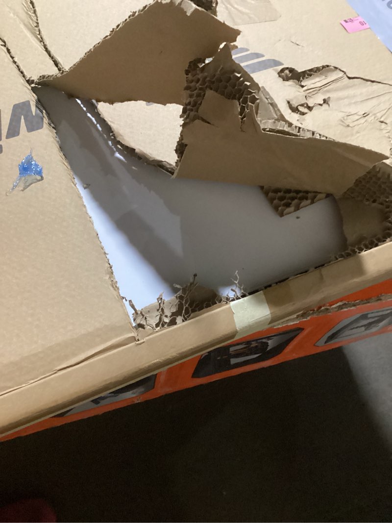 Condition photo showing As Is for j&j worldwide black magnetic glass whiteboard 72x48 inch, frameless tempered glass dry erase board wall mounted includes markers, eraser, magnets, mounting kit for office home& school black 72"w x 48"h