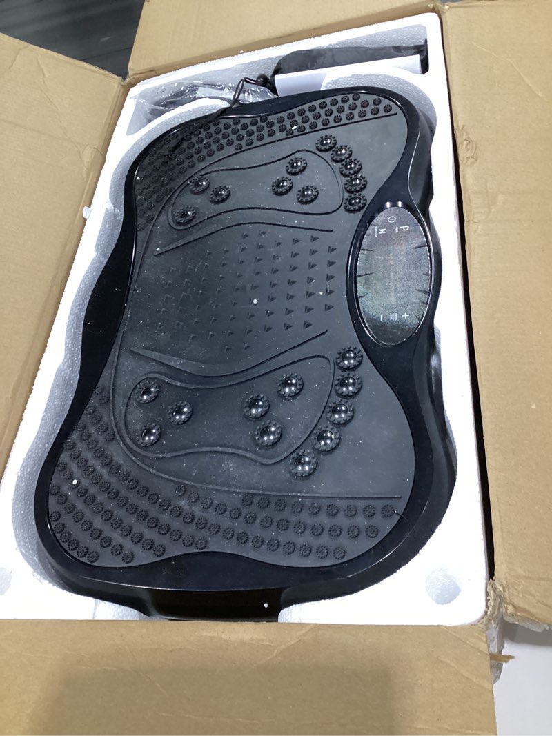 Condition photo showing Good Condition for (USED, NOT TESTED) Vibration Plate Exercise Machine, 130 Levels Full Body Workout Vibrating Plate for Lymphatic Drainage Weight Loss, 450 Lbs Capacity Shake Fitness Platform with Resistance Bands Bluetooth for Women Men