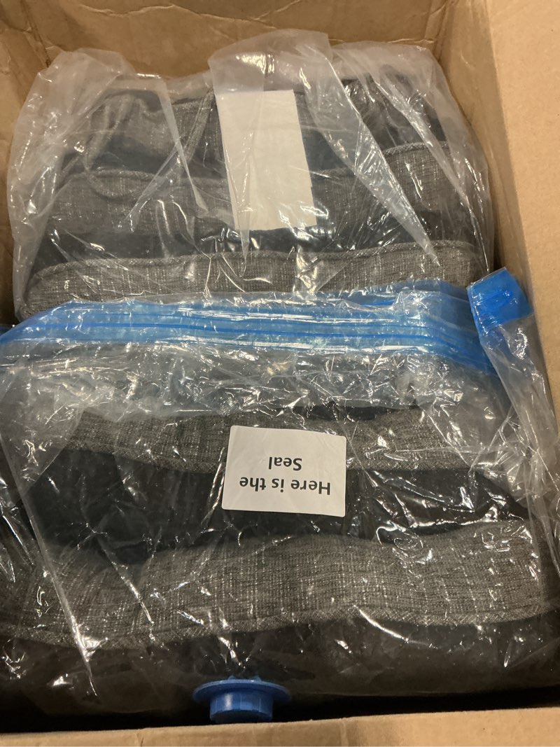 Condition photo showing Good Condition for basic beyond chair cushions for dining chairs 6 pack, chair cushion with ties and non slip backing, 15.5 x 15.5 inches tufted chair pads for dining chairs, dark grey dark grey 6 count(pack of 1)