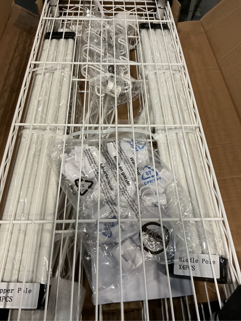 Condition photo showing New/Like New for ulif u8 medium laundry room storage organizer, over the washer and dryer storage shelves for laundry organization, 32.3”w x 17.3”d x 76.2”h, suit washing machine width within 29.9”, hold 304 lb, white u8 medium white