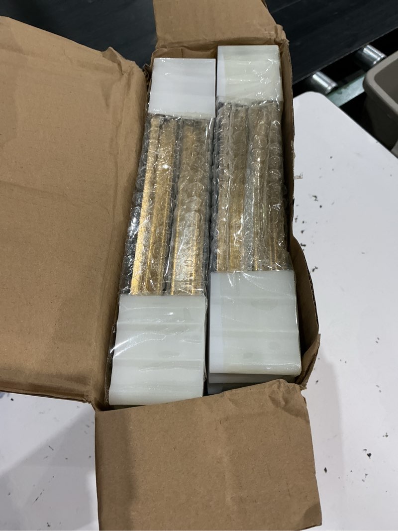 Condition photo showing New/Like New for eletecpro 8x10 picture frames set of 4, gold frames with glass cover, vintage photo frame displays 5x7 photo with mat or 8x10 without mat for tabletop or wall decor, gold gold 8x10