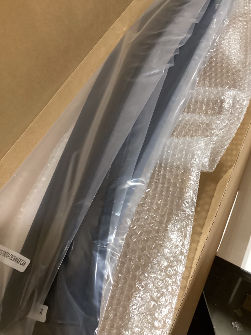 Condition photo showing New/Like New for Larger Rain Guards Window Visors for 2022-2025 Toyota Tundra CrewMax Cab Outside-Mount Wind Vent Deflector Truck Accessories Dark Smoke 4-Piece Set with Thicker