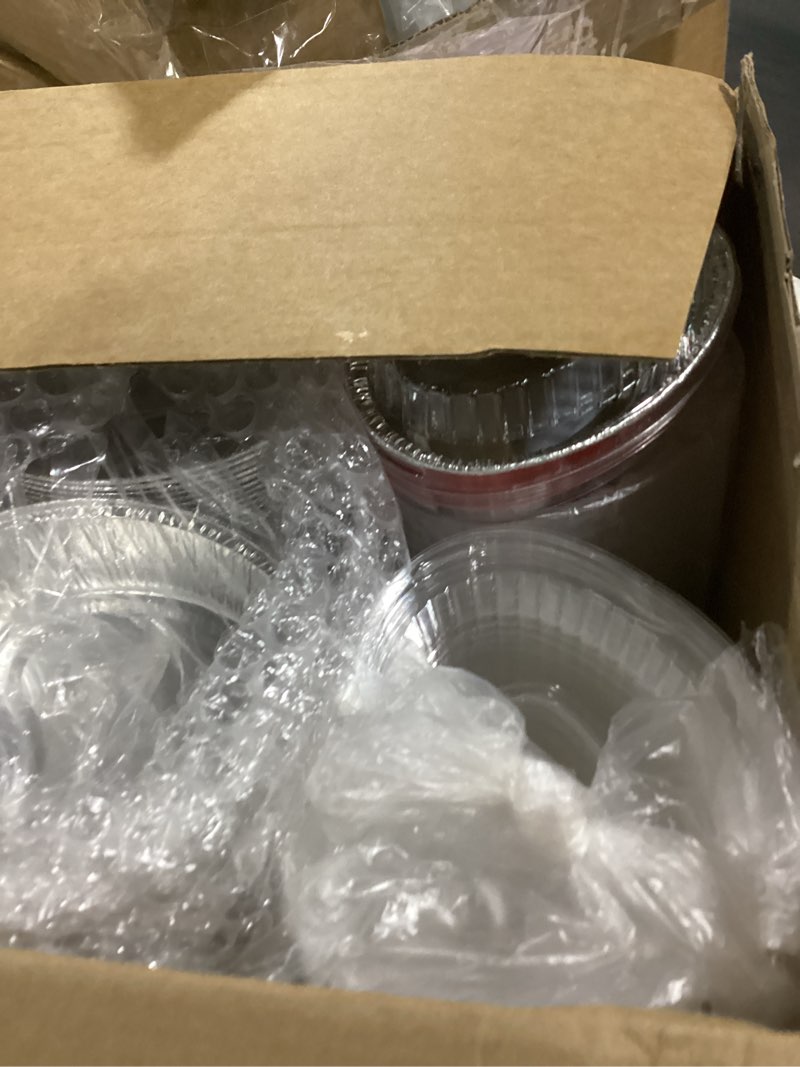 Condition photo showing Good Condition for honeydak 200 pcs heart shaped cake pans for baking with lids 6 oz / 180ml valentine's aluminum foil cupcake cups mini heart cake liners disposable baking tins for wedding anniversary dessert 200 180 ml