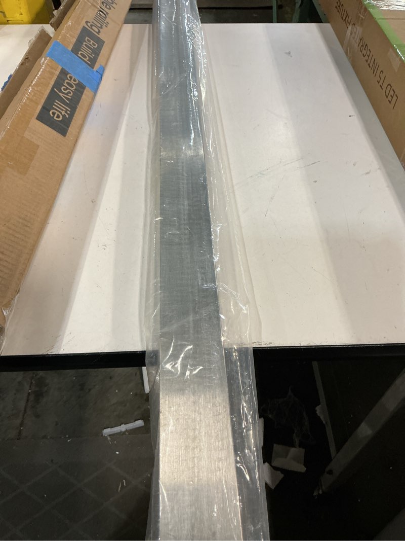 Condition photo showing Good Condition for Muzata 10Ft Pre-drilled Stair Handrail 1"x2" Rectangular Brushed Wall Mounted Handrail Stainless Steel Safety Hand Rail Indoor Outdoor Stair Hand Railing Wood Concrete Brick Wall HK28 SL4