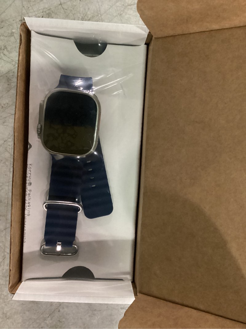 Condition photo showing Good Condition for apple watch ultra 2 [gps + cellular, 49mm] - titanium case with blue ocean band, one size (renewed) modern one size - fits 130-200mm wrists titanium case with blue ocean band without applecare+