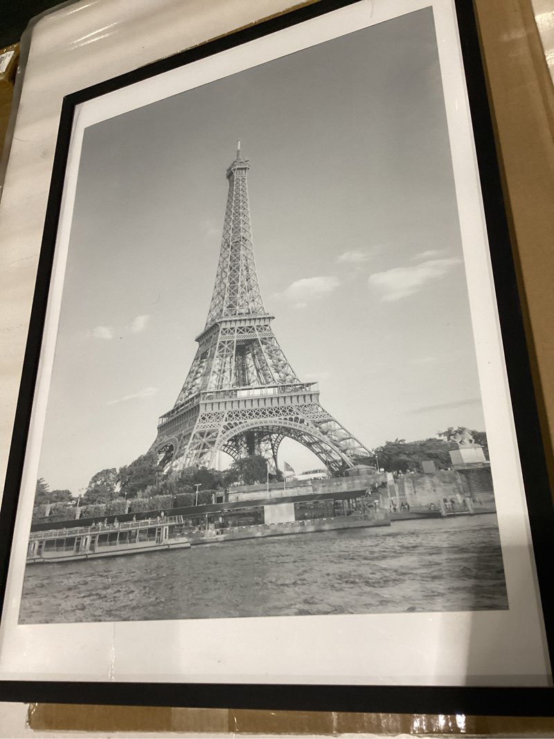 Condition photo showing As Is for upsimples 19.7x27.6 Puzzle Frame, Display 18x24in with Mat or 50x70cm Without, Wall Hanging 1000 Pieces Puzzles Frames, Black, 1 Pack Black 19.7x27.6 , damaged