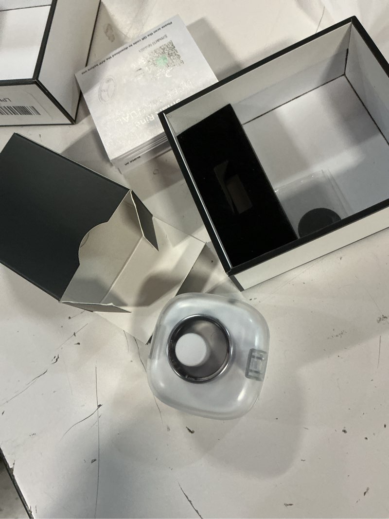 Condition photo showing Good Condition for smart ring health tracker, sleep/exercise monitoring, ios/android compatible, ip68 water resistance, no subscription required, 5-day battery life, suitable for both women and men (silver, 10) silver 10