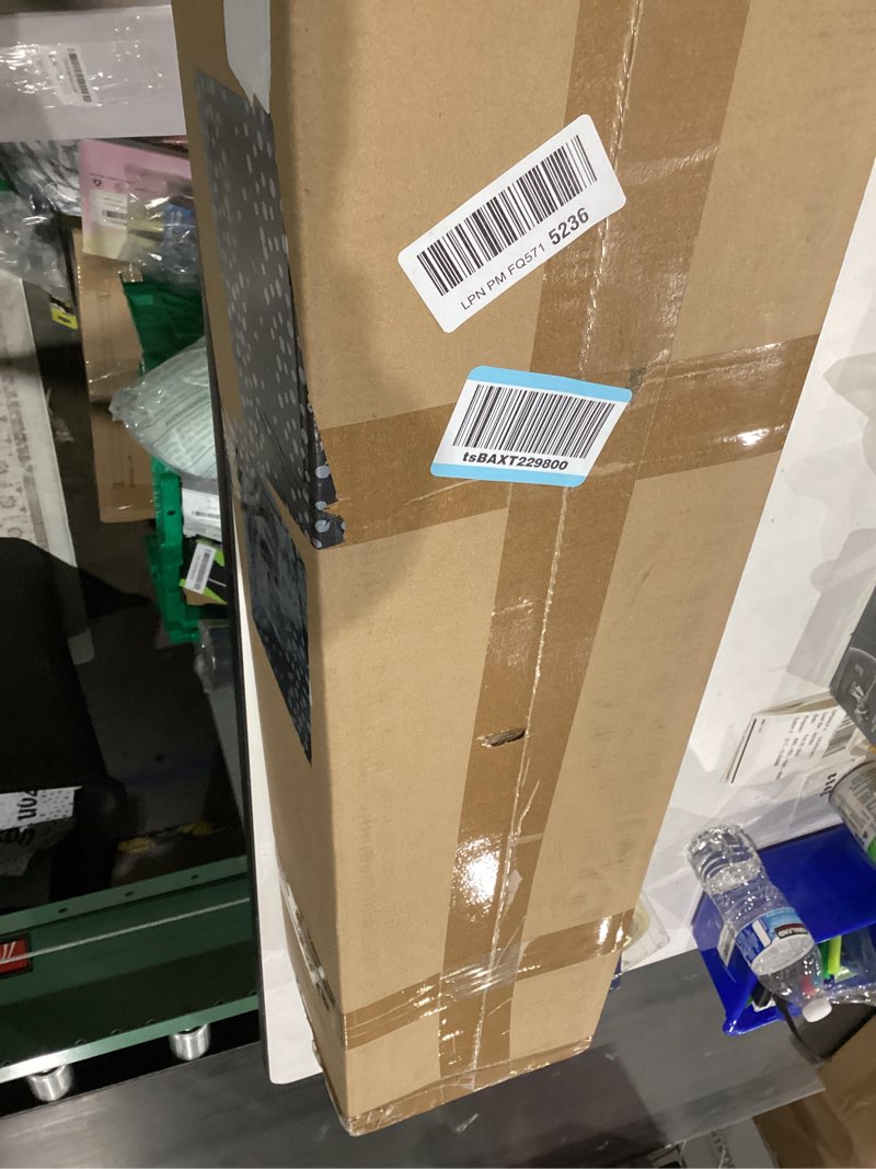 Condition photo showing As Is for Handrails for Outdoor Steps, Single Post Wrought Iron Handrail for 1, 2, 3 Step, Outdoor Stair Rail Handrails with DIY Took Kit, 37" H Black Hand Rail Powder Coating for Concrete Steps or Wood Stairs 1-3 Steps