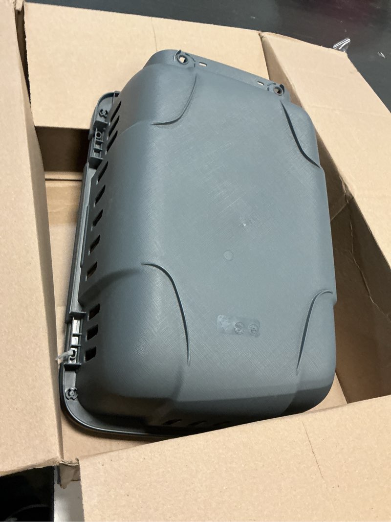 Condition photo showing As Is for ferplast jet pet carrier: value dog carrier suitable for toy dog breeds & small cats, assembled dimensions are 18.51l x 12.6w x 11.42h inches, gray gray 19 inch