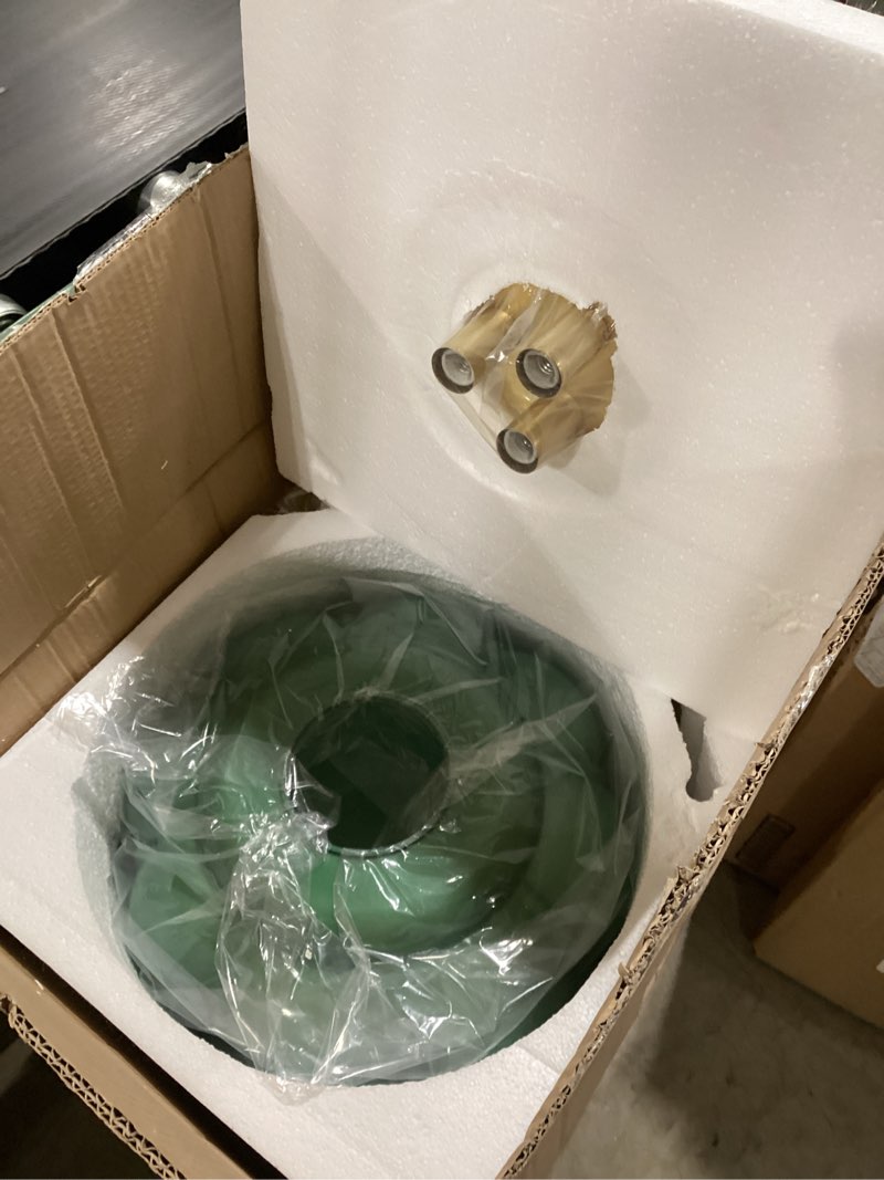 Condition photo showing Good Condition for mixl-green milk glass ceiling light,pumpkin shape milk glass light fixture,vintage style ceiling lamp for living room bedroom