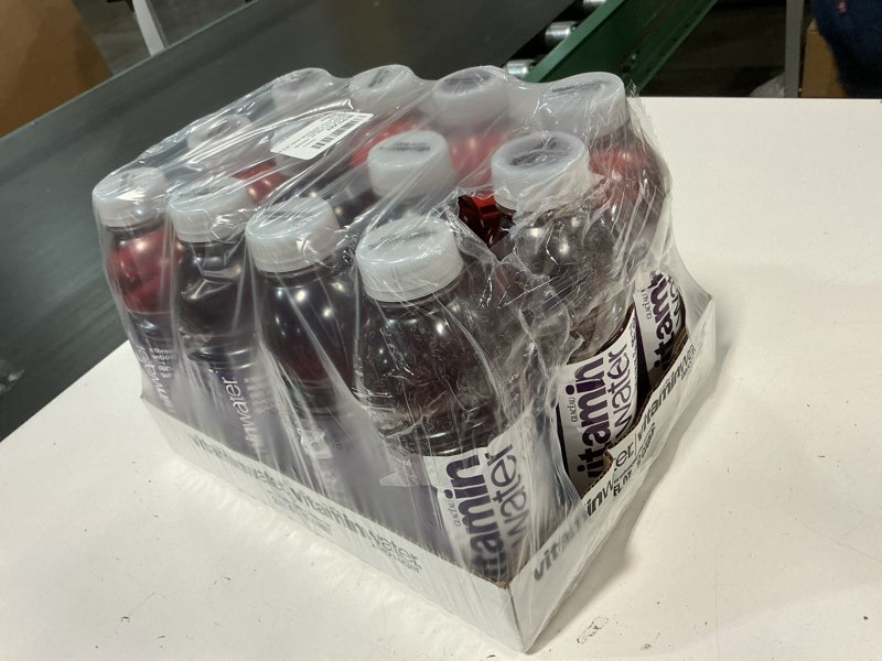 Condition photo showing New/Like New for (DEC 29/25)vitaminwater XXX Acai-Blueberry-Pomegranate Zero Sugar, Flavored Water Beverage, 20 fl oz Bottles, 12 Pack Zero Sugar XXX Açai Blueberry Pomegranate 20.05 Fl Oz (Pack of 12)