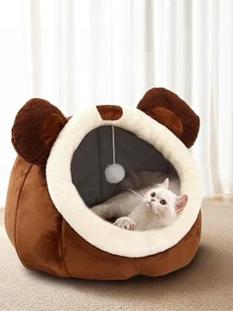 Pet Beds Winter Dog Bed Self-Warming Puppy House Cozy Cat Sleeping Tent Cave Beds Indoor Kitten Nest Kennel Hut for Small