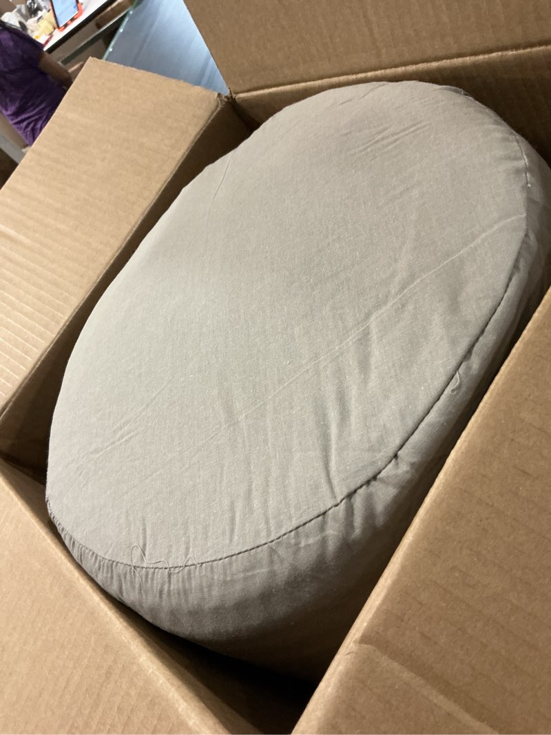 Condition photo showing Good Condition for levtex home mills waffle full/queen comforter set (90x94in) with 2 pillow shams (26x20in) - beige fawn - 100% cotton full/queen size comforter set - soft, pre-washed comforter - full/queen beige fawn
