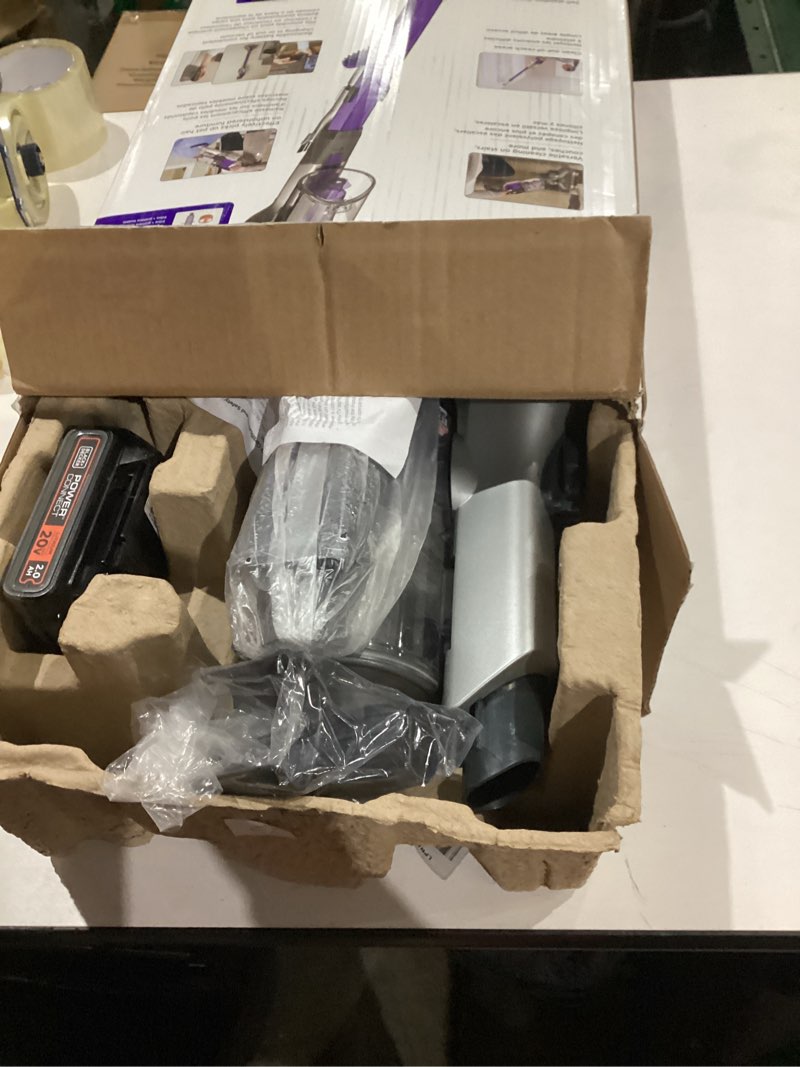 Condition photo showing As Is for BLACK+DECKER Pet Hair Vacuum, Cordless Vacuum Cleaner Pet Hair, Up to 55 Minutes of Runtime, Interchangeable Floorhead, Maximum Suction, Multi-Surface, Light Weight, Powerseries Extreme (BSV2020P) 20V Pet Vacuum