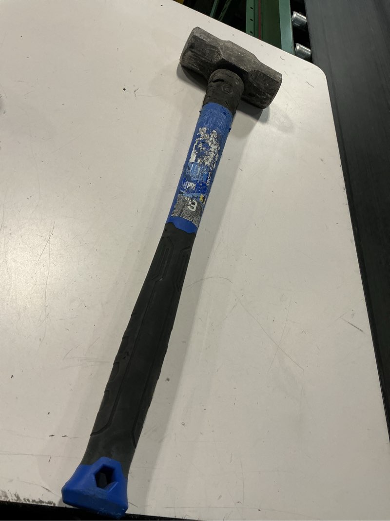 Condition photo showing As Is for kobalt sledge 6-lb polished face steel head fiberglass demolition sledge hammer