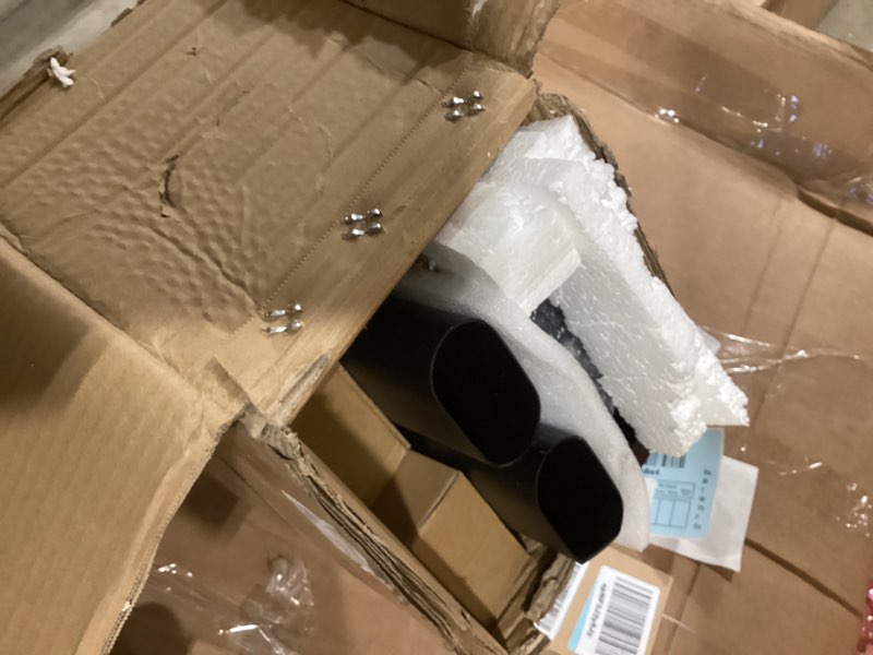 Condition photo showing As Is for LOVMOR 2 Pack 4 Step Hand Rails for Outdoor Steps, Wrought Iron Railing, Exterior Hand Railing for Steps, Porch Railing Kit (3-4 Steps Handrail) 4 Steps (2 Pack)