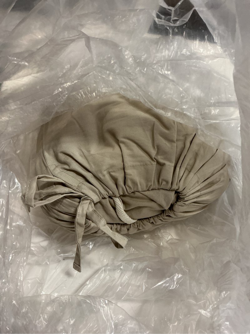 Condition photo showing New/Like New for organic crisp percale sheet set, queen, toffee