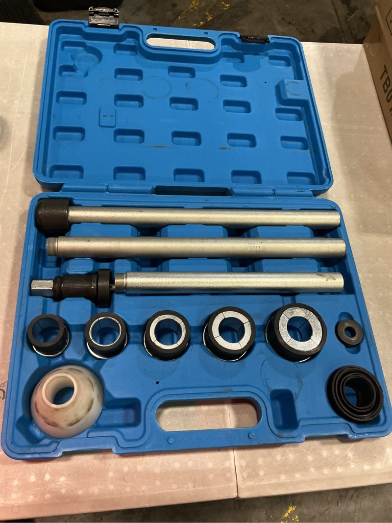 Condition photo showing Good Condition for cam bearing removal and installation tool set camshaft bearing tool kit with 1-1/8 to 2-2/3 inch adapters for most domestic and imported vehicles