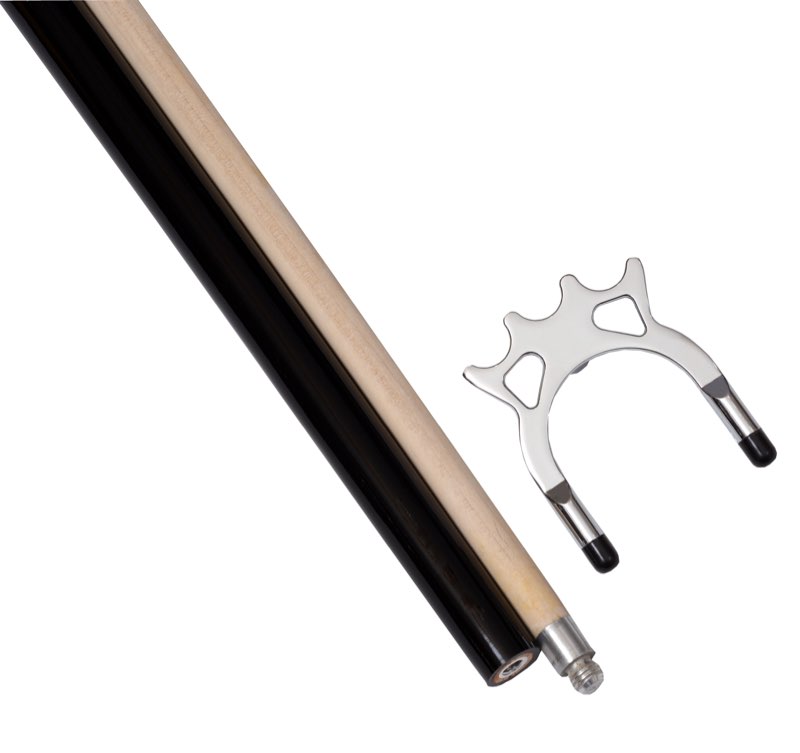 Accuplay Billiards 57" 2 Piece Maple Pool Bridge Stick w/Spider Style Bridge Head