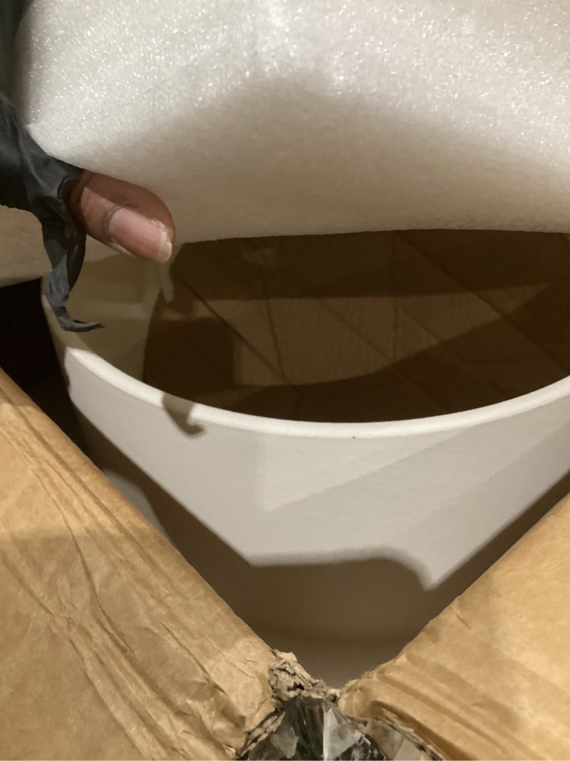 Condition photo showing Good Condition for LE TAUCI Large 14 Inch Plant Pot with Saucer | Ceramic Outdoor & Indoor Big Planter Pot | Drainage Hole, Mesh Pad & Plug | Unglazed Porous | Modern Minimalist for Home and Patio – Chalk White Chalk White 14 Inch