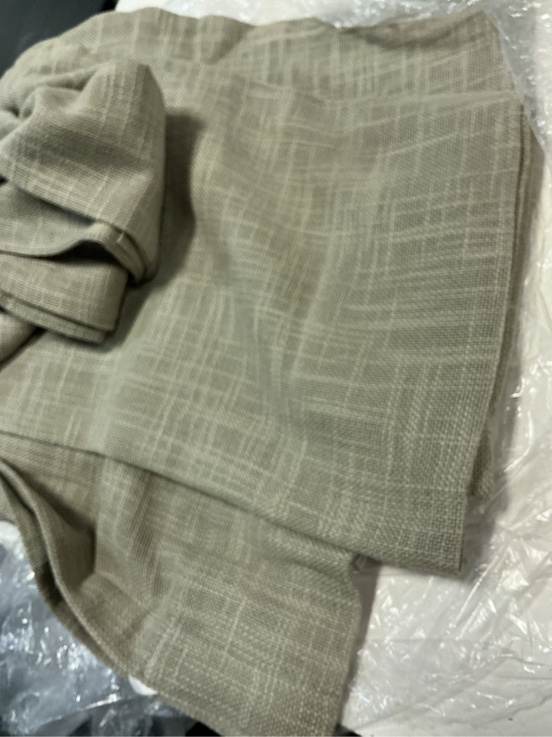 Condition photo showing Good Condition for cotton sheer curtain set (set of 2) 48x108 color grey 
