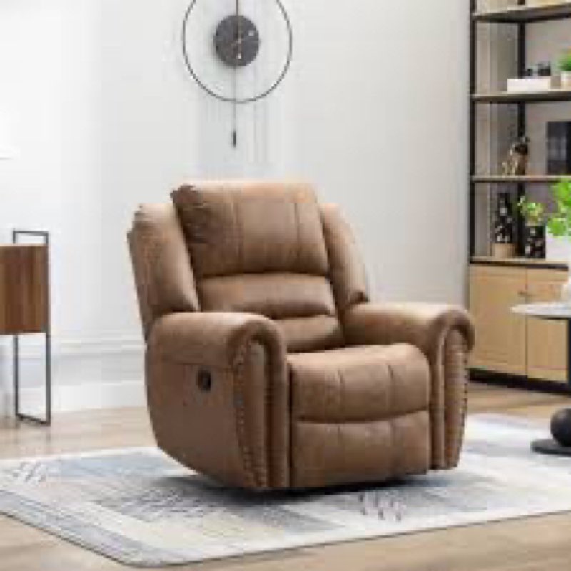 SIMILAR TO STOCK PHOTO NOT COMPLETE Faux Air Leather Recliner Chair Of BOX1