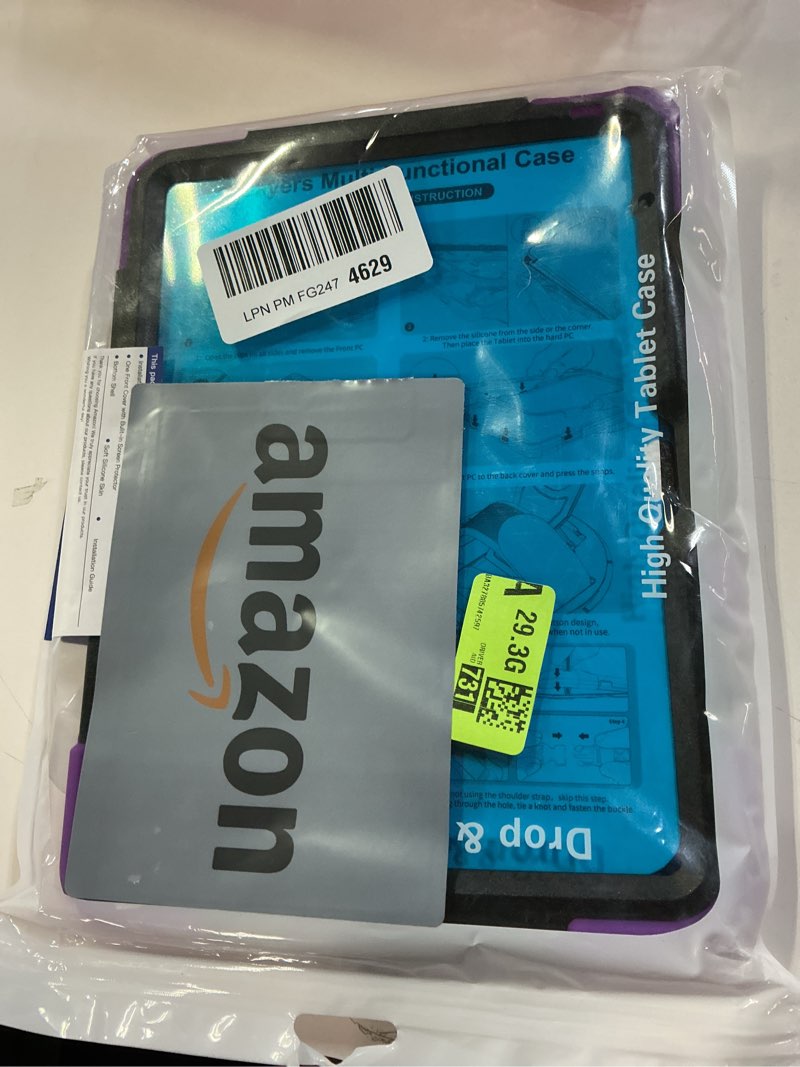 Condition photo showing New/Like New for BRAECN Case for iPad (A16) 11th/10th Generation 11”/10.9'' 2025/2022, Full-Body Drop Protection Cover with Pencil Holder, Swivel Ring Stand, Screen Protector, Stable Kickstand, Shoulder Strap, Purple