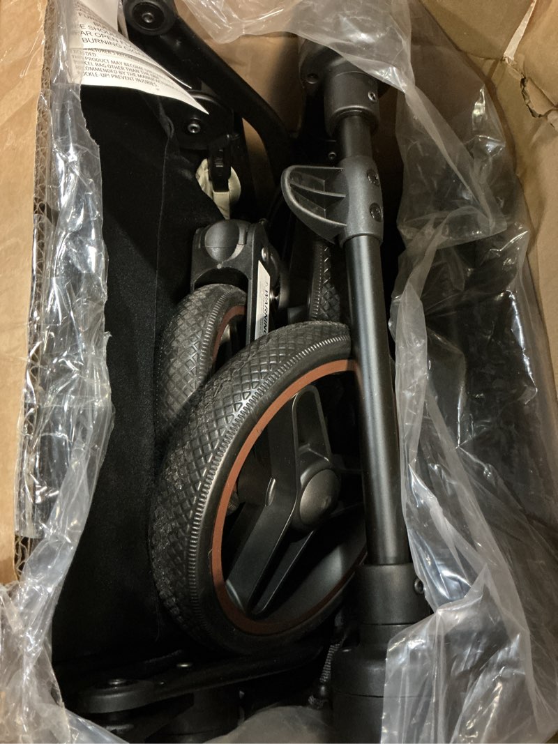 Condition photo showing As Is for Gravity Folding Baby Stroller - Portable Travel Toddler Stroller w/Adjustable Backrest, Canopy & Cup Holder, Lightweight and UV Protected, One-Hand Automatic Folding - Green