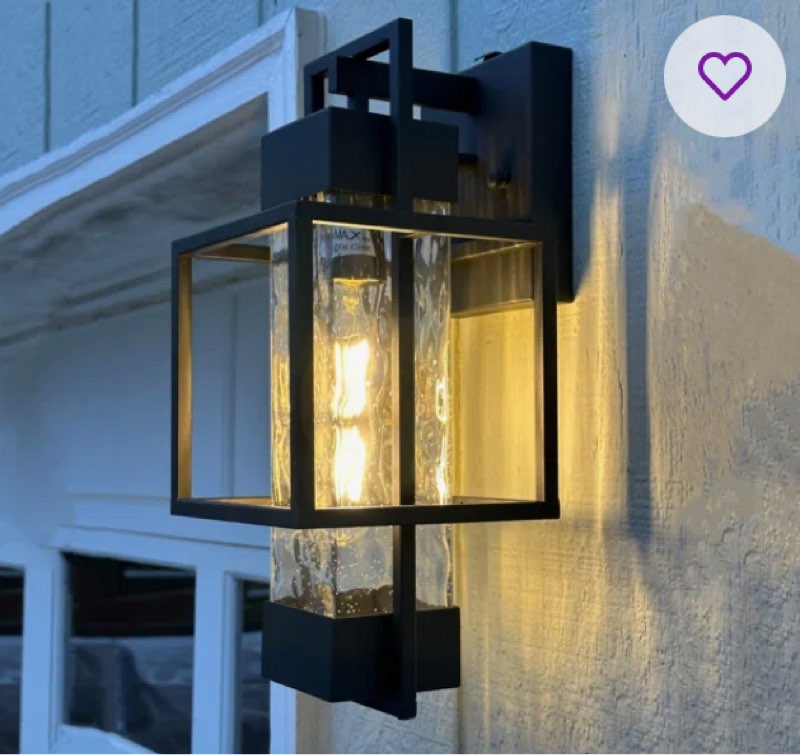 Outdoor Wall Light Dusk To Dawn Wall Sconce Waterproof Porch Lighting (bulb Included)