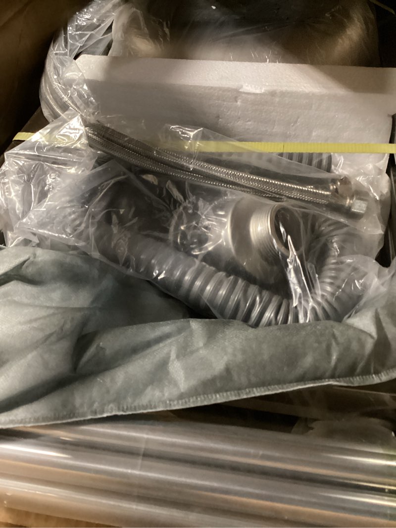 Condition photo showing Good Condition for Free Standing Utility Sink, Outdoor Stainless Steel Laundry Tub, Portable Single Bowl Washing Hand Basin Station with Workbench, Fish Cleaning Table &Storage Shelves for Garage, Kitchen,Camping 29.5*15.7*31.4in