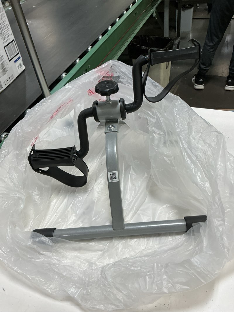 Condition photo showing Good Condition for Pedal Exercise mini Exercise Bike for Leg and Arm Recovery Exercise Lightweight and Portable Floor Bike Grey-01 Athletic