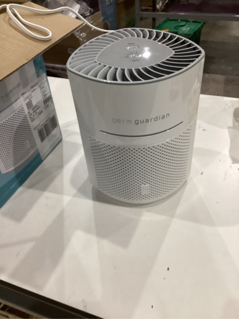 Condition photo showing Good Condition for germguardian airsafe+ hepa air purifier for home, large rooms up to 1043 sq. ft. with hepa air filter, uv-c light & air quality sensor, ac3000w, white airsafe+ intelligent air purifier with uv-c light - white