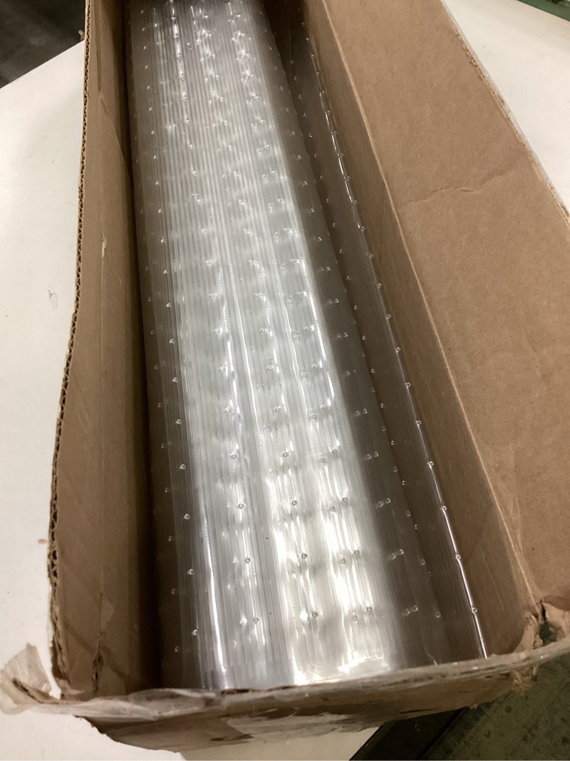 Condition photo showing As Is for Clear Carpet Protector Floor Runner 27" x 25 ft Stain-Resistant & Non-Slip Rug Protector for Low-Pile Plastic Carpet Runner Roll for High Traffic Hallway or Entrance Clear 2'3" x 25' (Rectangular)