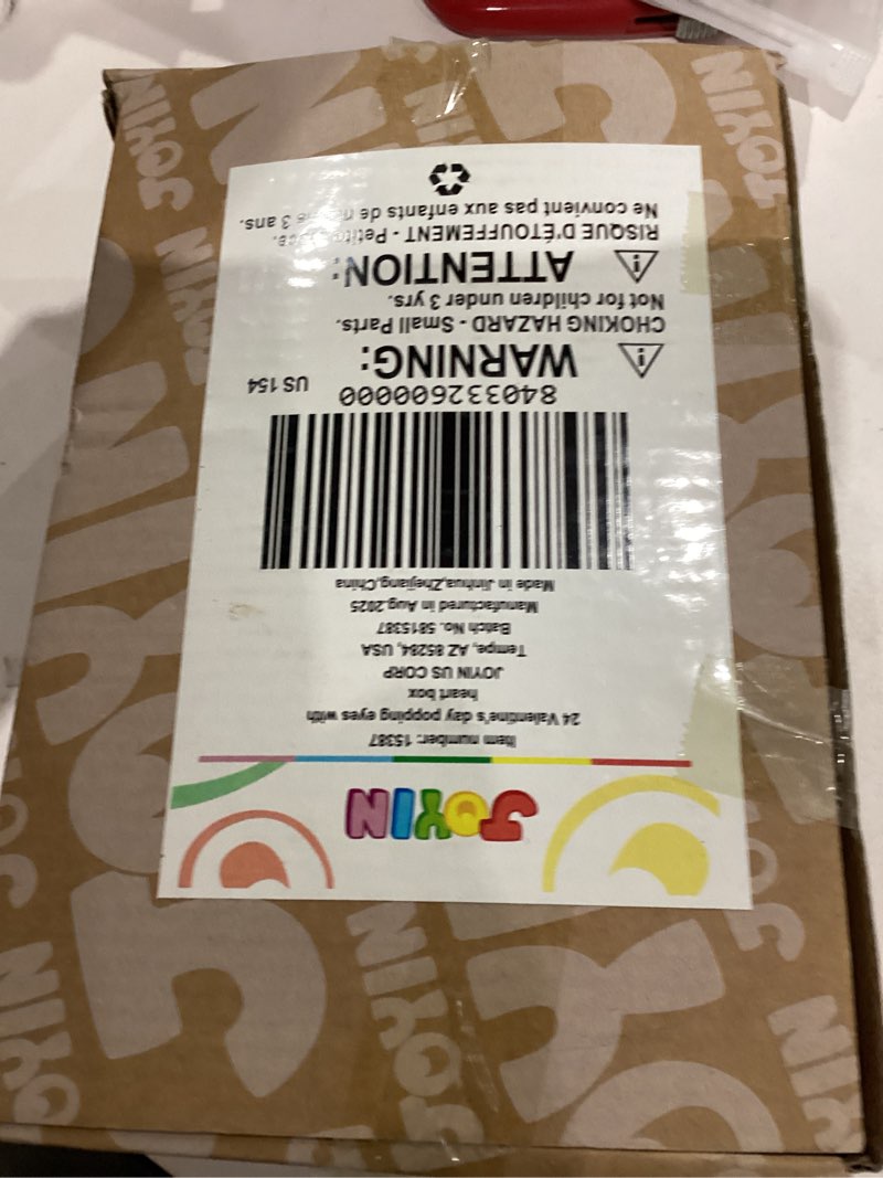 Condition photo showing New/Like New for JOYIN 24 Packs Valentine Popping Eyes Keychains with Heart Box for Valentine's Classroom Exchange, Party Favors Game Prizes School Gift Exchange Classroom Rewards