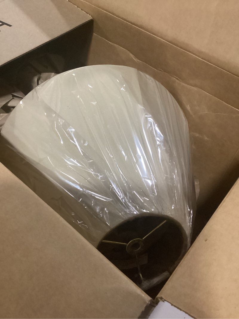 Condition photo showing Good Condition for Royal Designs, Inc. Coolie Empire Hardback Lamp Shade, Linen Beige, 5 x 14 x 9.5 (HB-607-14LNBG)