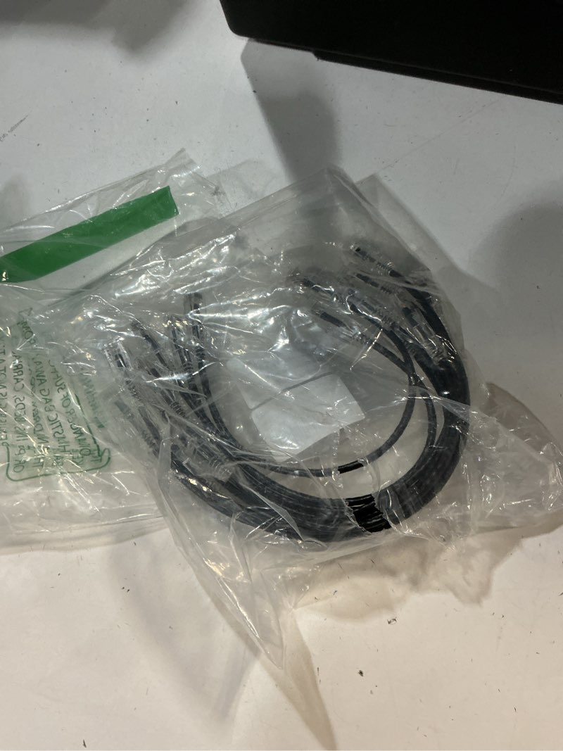 Condition photo showing As Is for Rapink Patch Cables Cat6/ Cat6a 1ft (24 Pack) Slim, Cat6a Ethernet Patch Cable 10G Support, Snagless Cat 6 Patch Cable for Patch Panel to Switch, Flexiable Cat6 Ethernet Cable Black 1FT Black (10 only)