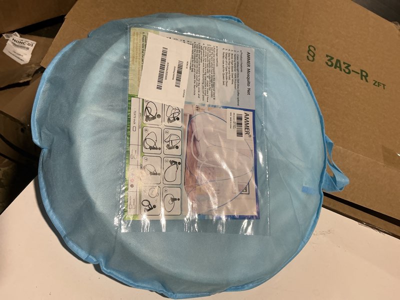 Condition photo showing Good Condition for AMMER Pop Up Mosquito Net Tent for Beds, Portable Foldable Mosquito Netting Folding Design with Net Bottom,2 Entries,Suit for Twin to King Size Bed (79x71x59inch) White