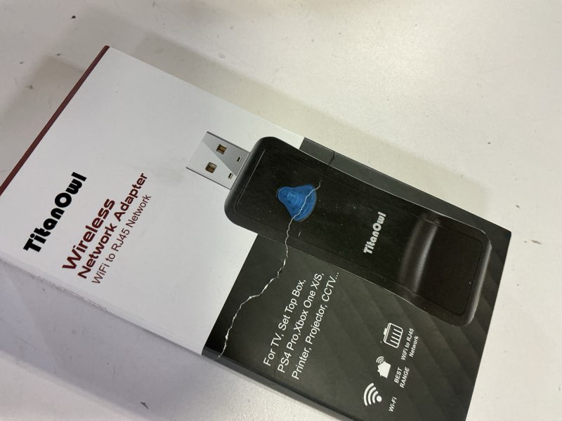 Condition photo showing New/Like New for ethernet lan to wifi bridge universal wireless adapter for plc, ps4, xbox, printer, smart tv, blu-ray player, game console, 2.4ghz rj45 cable extender