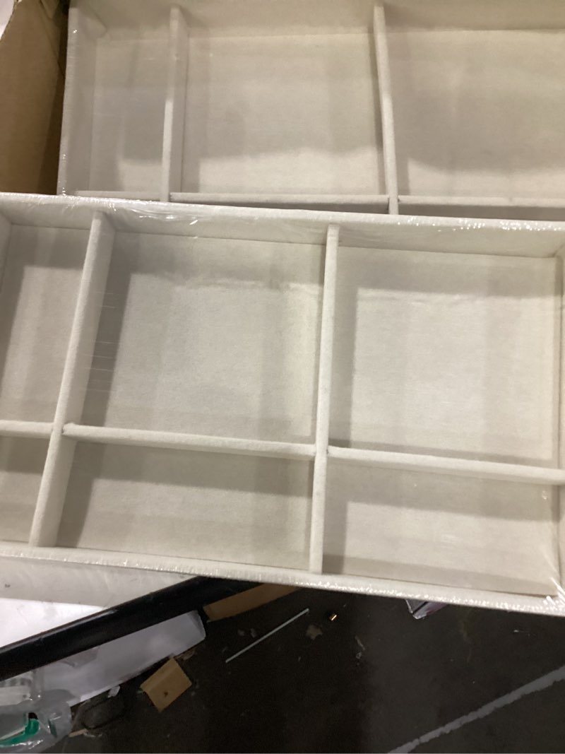Condition photo showing New/Like New for inbagi 8 pcs small velvet jewelry trays stackable drawers organizer inserts divided display trays for earring ring necklace, beige