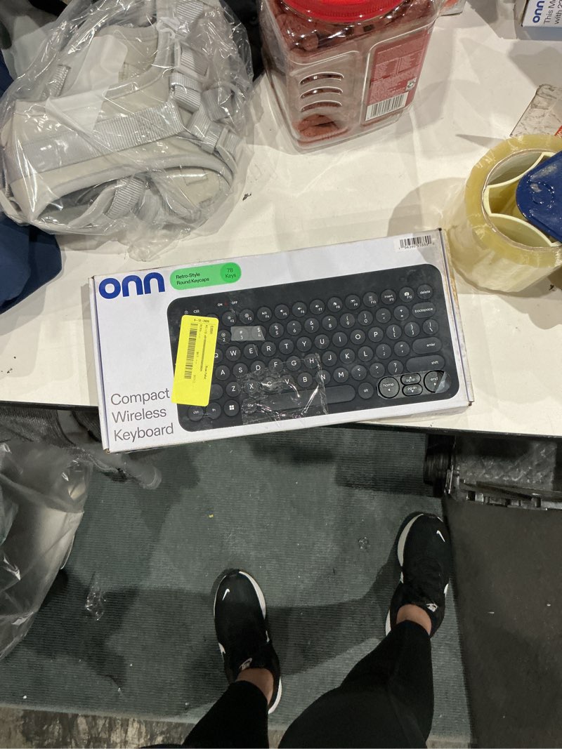 Condition photo showing Good Condition for onn mini compact wireless office keyboard usb receiver, 78 keys