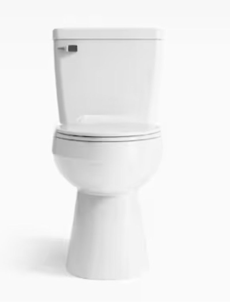 project source pro-flush white elongated chair height 12-in rough-in watersense 1.28 gpf 2-piece toilet