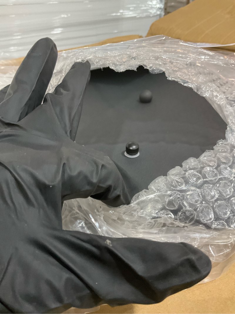 Condition photo showing Good Condition for KCO Lighting 3 Light Globe Cluster Pendant Light Modern Large Milk Glass Chandelier Mid Century Black Cluster Chandelier Pendant Lighting Vintage Multi Light Hanging Ceiling Fixture Black-3-Light