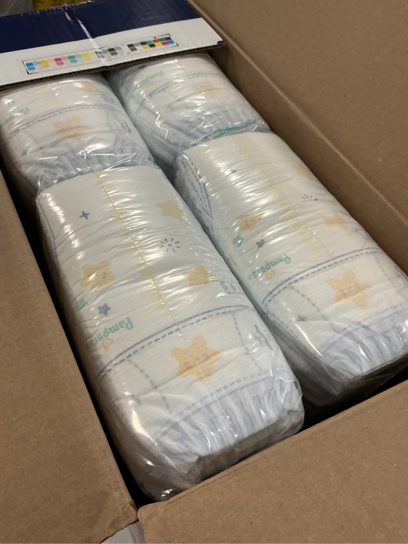 Condition photo showing Good Condition for pampers zzz overnight diapers, size 4 (22-37 lbs), 104 count, nighttime protection disposable baby diaper, night time leak and skin protection size 4 104