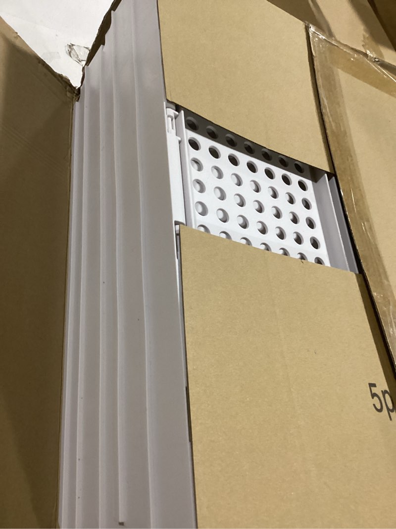 Condition photo showing As Is for 5 pack stackable closet storage basket - stackable storage bins, multifunctional & foldable closet organizer waterproof, wardrobe cupboard space-saving hat storage drawer organizer, white white 5 pack white