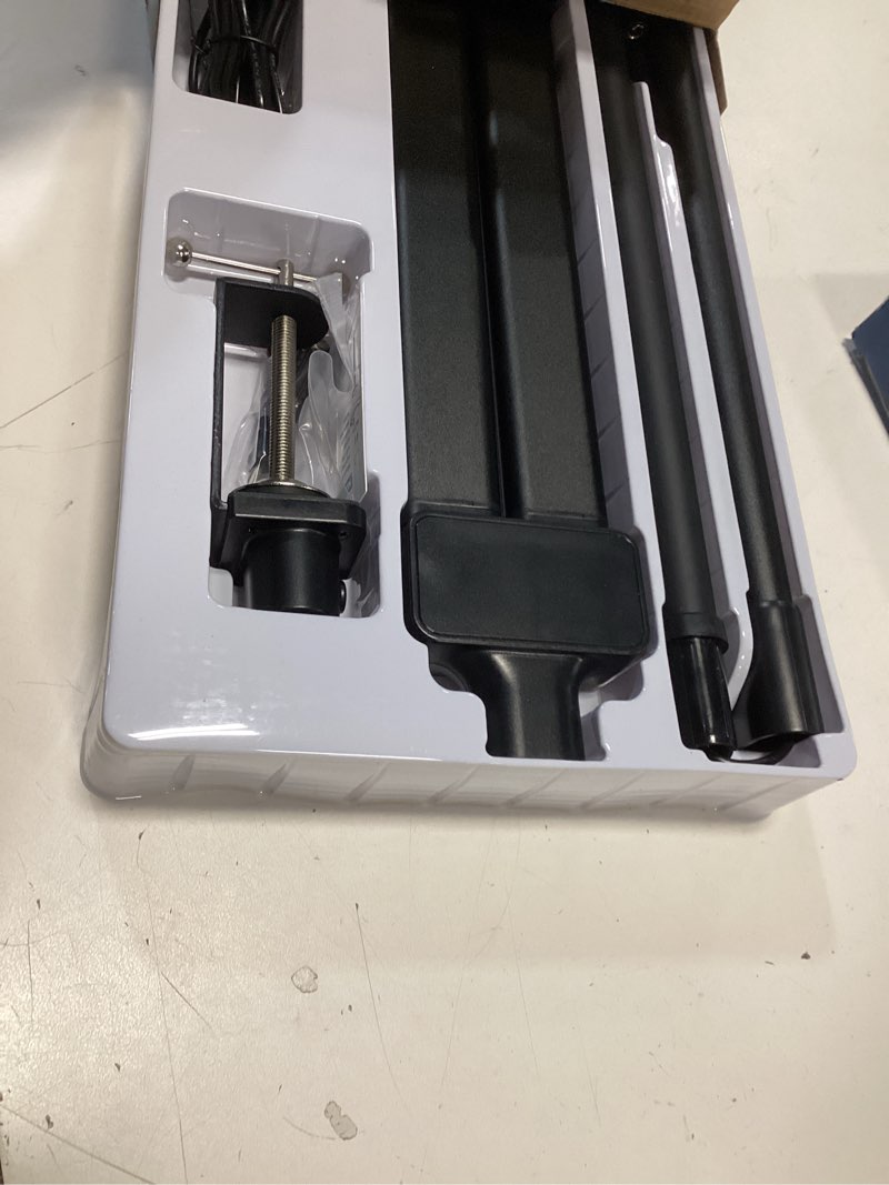 Condition photo showing Good Condition for LED Desk Lamp for Home Office - Dimmable Computer Desk Light with Clamp, Modern Architect Task Lamp with Color Changing, Flexible Desktop Lamp with Gooseneck for Monitor, Double Head, Black Standard - Black